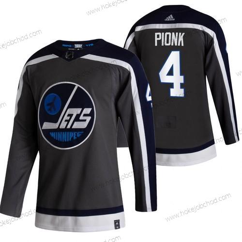 Adidas Muž Winnipeg Jets #4 Neal Pionk Černá 2020-21 Obrácený Retro Náhradní NHL Dres