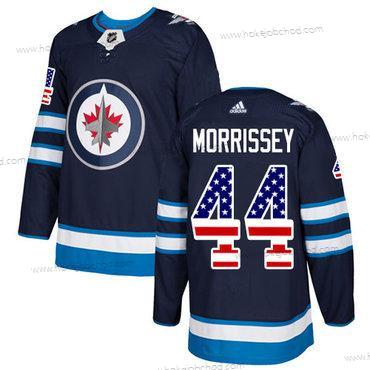 Adidas Muž Winnipeg Jets #44 Josh Morrissey Námořnictvo Modrý Domácí Autentické USA Flag Sešitý NHL Dres