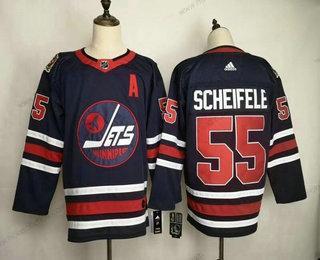 Adidas Muž Winnipeg Jets #55 Mark Sceifele Námořnictvo Modrý 2019 Heritage Klasický Sešitý NHL Dres