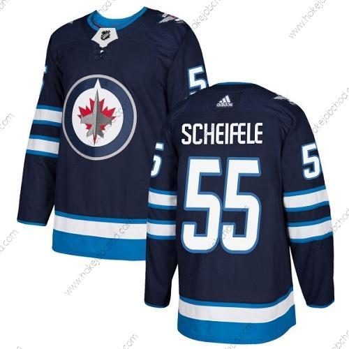 Adidas Muž Winnipeg Jets #55 Mark Scheifele Námořnictvo Modrý Domácí Autentické Sešitý NHL Dres