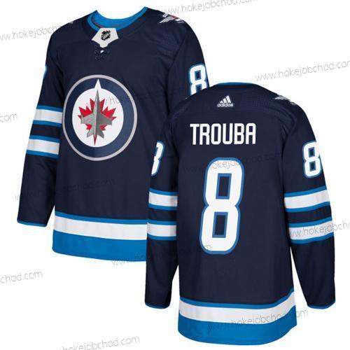 Adidas Muž Winnipeg Jets #8 Jacob Trouba Námořnictvo Modrý Domácí Autentické Sešitý NHL Dres