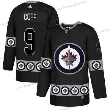 Adidas Muž Winnipeg Jets #9 Andrew Copp Černá Tým Logos Dres