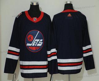 Adidas Muž Winnipeg Jets Prázdný Námořnictvo Modrý 2019 Heritage Klasický Sešitý NHL Dres