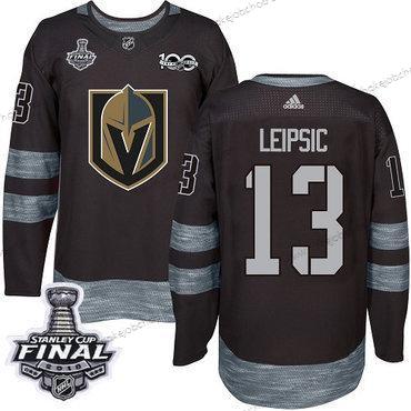 Adidas Muž Zlatoen Knights #13 Brendan Leipsic Černá 1917-2017 100th Výročí 2018 Stanley Cup Final Sešitý NHL Dres