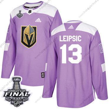 Adidas Muž Zlatoen Knights #13 Brendan Leipsic Nachový Autentické Bojuje proti rakovině 2018 Stanley Cup Final Sešitý NHL Dres