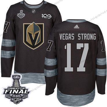 Adidas Muž Zlatoen Knights #17 Vegas Strong Černá 1917-2017 100th Výročí 2018 Stanley Cup Final Sešitý NHL Dres