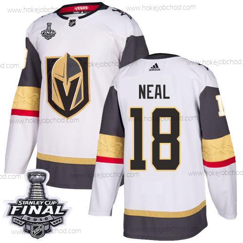 Adidas Muž Zlatoen Knights #18 James Neal Bílý Road Autentické 2018 Stanley Cup Final Sešitý NHL Dres