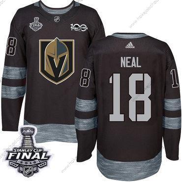 Adidas Muž Zlatoen Knights #18 James Neal Černá 1917-2017 100th Výročí 2018 Stanley Cup Final Sešitý NHL Dres