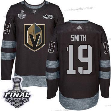 Adidas Muž Zlatoen Knights #19 Reilly Smith Černá 1917-2017 100th Výročí 2018 Stanley Cup Final Sešitý NHL Dres