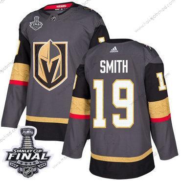 Adidas Muž Zlatoen Knights #19 Reilly Smith Šedá Domácí Autentické 2018 Stanley Cup Final Sešitý NHL Dres