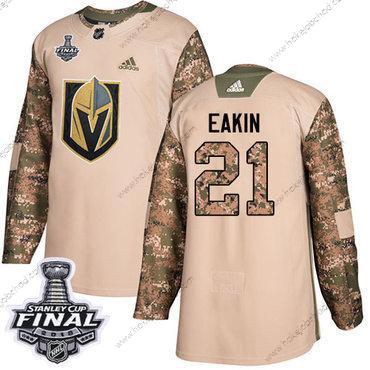 Adidas Muž Zlatoen Knights #21 Cody Eakin Camo Autentické 2017 Veterans Day 2018 Stanley Cup Final Sešitý NHL Dres