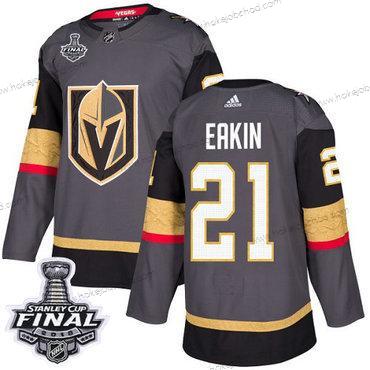 Adidas Muž Zlatoen Knights #21 Cody Eakin Šedá Domácí Autentické 2018 Stanley Cup Final Sešitý NHL Dres