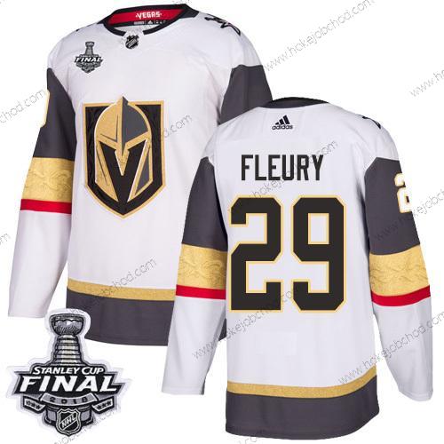 Adidas Muž Zlatoen Knights #29 Marc-Andre Fleury Bílý Road Autentické 2018 Stanley Cup Final Sešitý NHL Dres