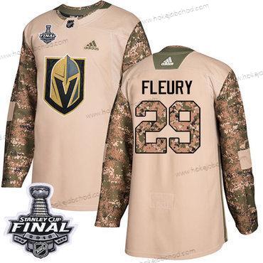 Adidas Muž Zlatoen Knights #29 Marc-Andre Fleury Camo Autentické 2017 Veterans Day 2018 Stanley Cup Final Sešitý NHL Dres