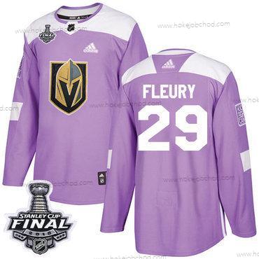 Adidas Muž Zlatoen Knights #29 Marc-Andre Fleury Nachový Autentické Bojuje proti rakovině 2018 Stanley Cup Final Sešitý NHL Dres