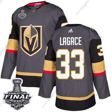 Adidas Muž Zlatoen Knights #33 Maxime Lagace Šedá Domácí Autentické 2018 Stanley Cup Final Sešitý NHL Dres