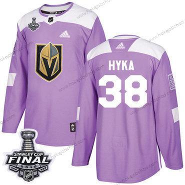 Adidas Muž Zlatoen Knights #38 Tomas Hyka Nachový Autentické Bojuje proti rakovině 2018 Stanley Cup Final Sešitý NHL Dres