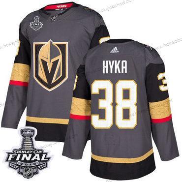 Adidas Muž Zlatoen Knights #38 Tomas Hyka Šedá Domácí Autentické 2018 Stanley Cup Final Sešitý NHL Dres