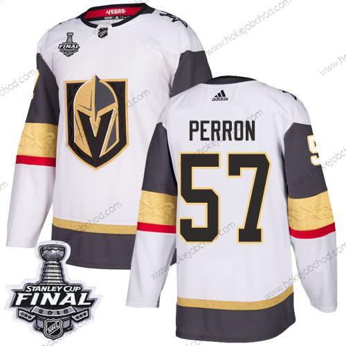 Adidas Muž Zlatoen Knights #57 David Perron Bílý Road Autentické 2018 Stanley Cup Final Sešitý NHL Dres