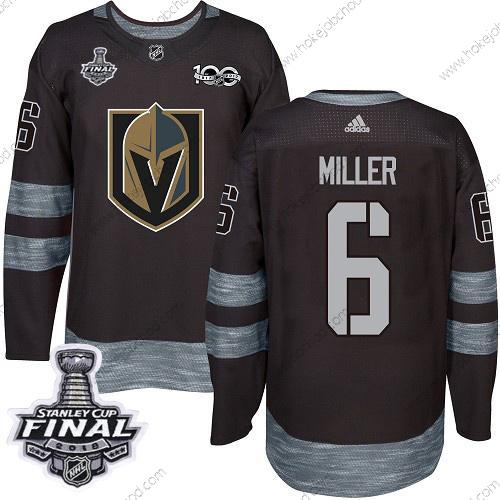 Adidas Muž Zlatoen Knights #6 Colin Miller Černá 1917-2017 100th Výročí 2018 Stanley Cup Final Sešitý NHL Dres