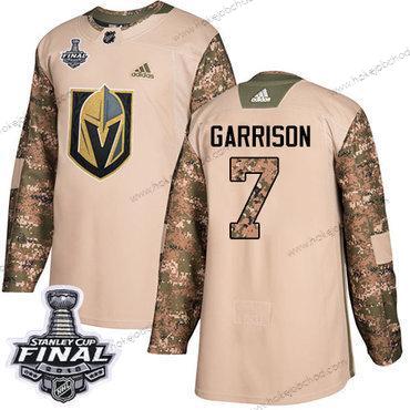 Adidas Muž Zlatoen Knights #7 Jason Garrison Camo Autentické 2017 Veterans Day 2018 Stanley Cup Final Sešitý NHL Dres