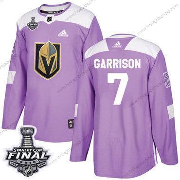 Adidas Muž Zlatoen Knights #7 Jason Garrison Nachový Autentické Bojuje proti rakovině 2018 Stanley Cup Final Sešitý NHL Dres