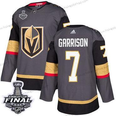 Adidas Muž Zlatoen Knights #7 Jason Garrison Šedá Domácí Autentické 2018 Stanley Cup Final Sešitý NHL Dres