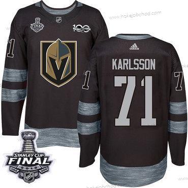 Adidas Muž Zlatoen Knights #71 William Karlsson Černá 1917-2017 100th Výročí 2018 Stanley Cup Final Sešitý NHL Dres