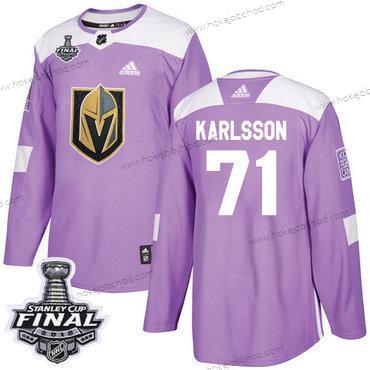 Adidas Muž Zlatoen Knights #71 William Karlsson Nachový Autentické Bojuje proti rakovině 2018 Stanley Cup Final Sešitý NHL Dres