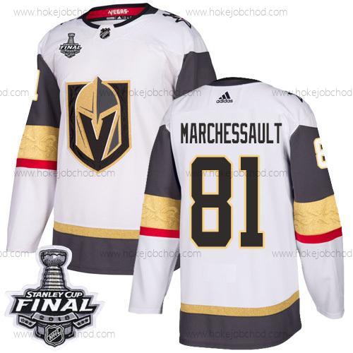 Adidas Muž Zlatoen Knights #81 Jonathan Marchessault Bílý Road Autentické 2018 Stanley Cup Final Sešitý NHL Dres