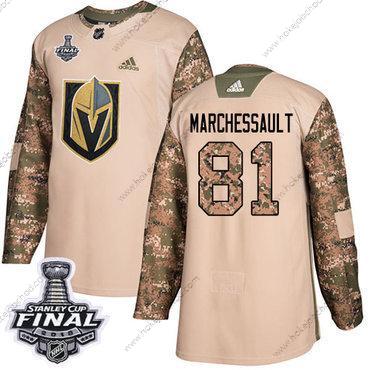 Adidas Muž Zlatoen Knights #81 Jonathan Marchessault Camo Autentické 2017 Veterans Day 2018 Stanley Cup Final Sešitý NHL Dres