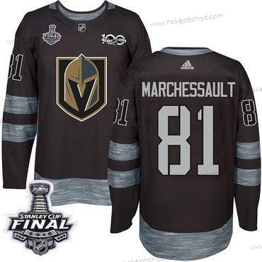 Adidas Muž Zlatoen Knights #81 Jonathan Marchessault Černá 1917-2017 100th Výročí 2018 Stanley Cup Final Sešitý NHL Dres