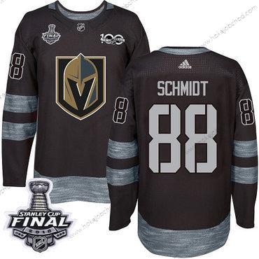 Adidas Muž Zlatoen Knights #88 Nate Schmidt Černá 1917-2017 100th Výročí 2018 Stanley Cup Final Sešitý NHL Dres