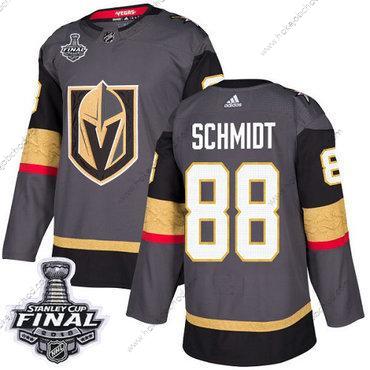 Adidas Muž Zlatoen Knights #88 Nate Schmidt Šedá Domácí Autentické 2018 Stanley Cup Final Sešitý NHL Dres