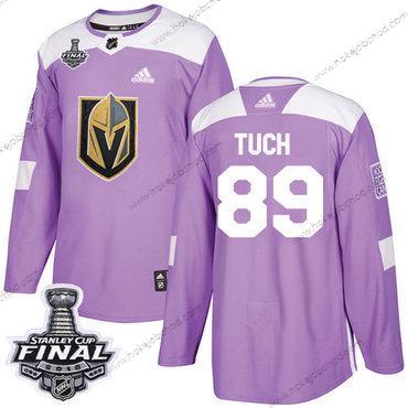 Adidas Muž Zlatoen Knights #89 Alex Tuch Nachový Autentické Bojuje proti rakovině 2018 Stanley Cup Final Sešitý NHL Dres