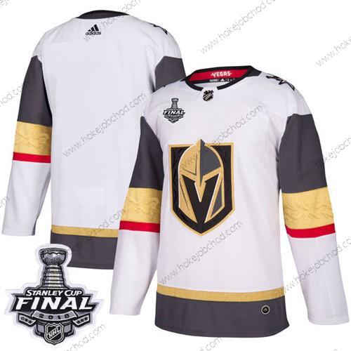 Adidas Muž Zlatoen Knights Prázdný Bílý Road Autentické 2018 Stanley Cup Final Sešitý NHL Dres