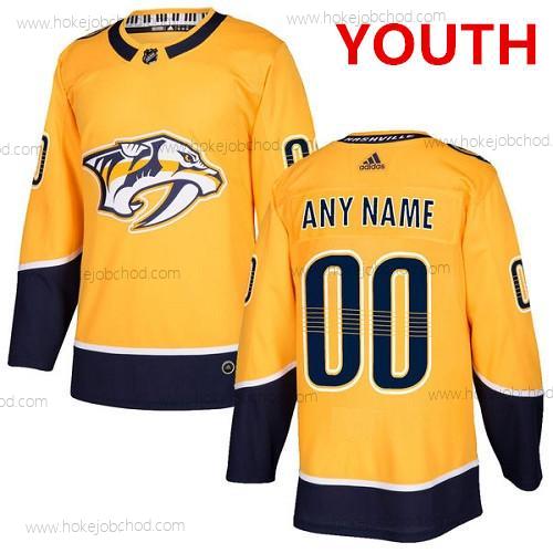 Adidas Nashville Predators Přizpůsobené Autentické Zlato Domácí NHL Dres