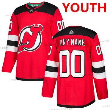 Adidas New Dres Devils Přizpůsobené Červené Domácí Autentické Sešitý 2017-2018 NHL Dres