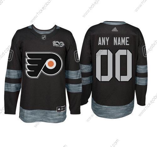 Adidas Philadelphia Flyers Přizpůsobené Černá 1917-2017 100th Výročí Sešitý NHL Dres