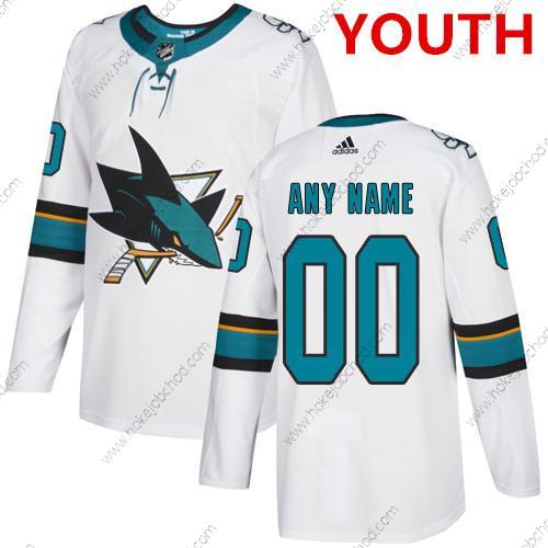 Adidas San Jose Sharks Přizpůsobené NHL Autentické Bílý Dres