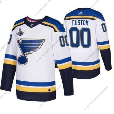 Adidas St. Louis Blues Přizpůsobené Bílý 2019 Stanley Cup Champions Dres