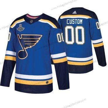 Adidas St. Louis Blues Přizpůsobené Modrý 2019 Stanley Cup Champions Dres