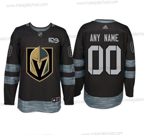 Adidas Vegas Golden Knights Přizpůsobené Černá 1917-2017 100th Výročí Sešitý NHL Dres