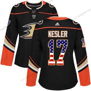 Adidas Žena Anaheim Ducks #17 Ryan Kesler Černá Domácí Autentické USA Flag Sešitý NHL Dres