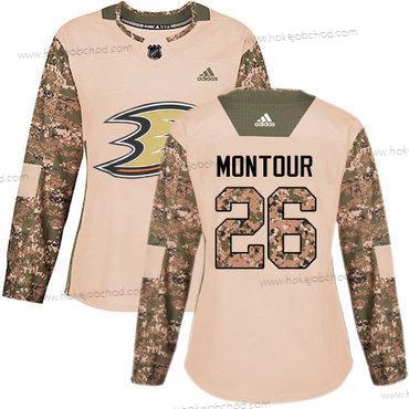 Adidas Žena Anaheim Ducks #26 Brandon Montour Camo Autentické 2017 Veterans Day Sešitý NHL Dres