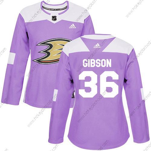 Adidas Žena Anaheim Ducks #36 John Gibson Nachový Autentické Bojuje proti rakovině Sešitý NHL Dres