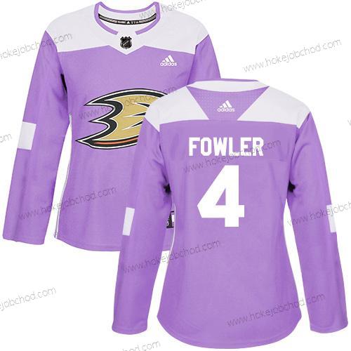 Adidas Žena Anaheim Ducks #4 Cam Fowler Nachový Autentické Bojuje proti rakovině Sešitý NHL Dres