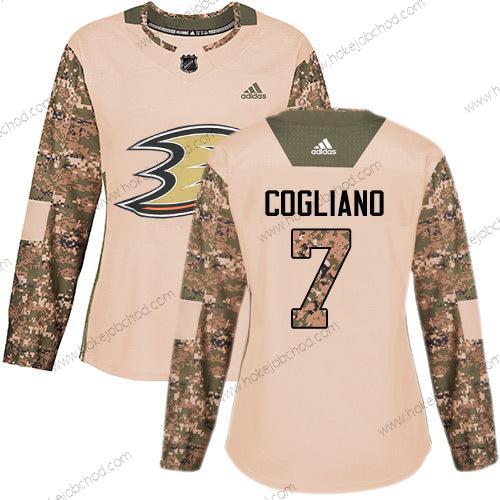 Adidas Žena Anaheim Ducks #7 Andrew Cogliano Camo Autentické 2017 Veterans Day Sešitý NHL Dres