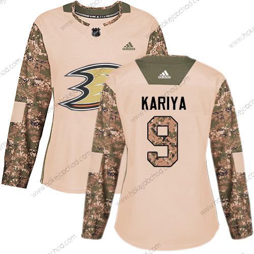 Adidas Žena Anaheim Ducks #9 Paul Kariya Camo Autentické 2017 Veterans Day Sešitý NHL Dres