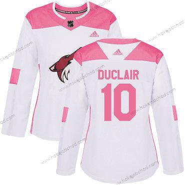 Adidas Žena Arizona Coyotes #10 Anthony Duclair Bílý Růžový Autentické Sešitý NHL Dres